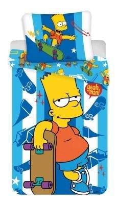 Jerry Fabrics Povlečení Simpsons Bart skater 140x200, 70x90 cm