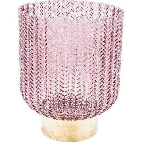 KARE Růžová skleněná váza Barfly 20 cm