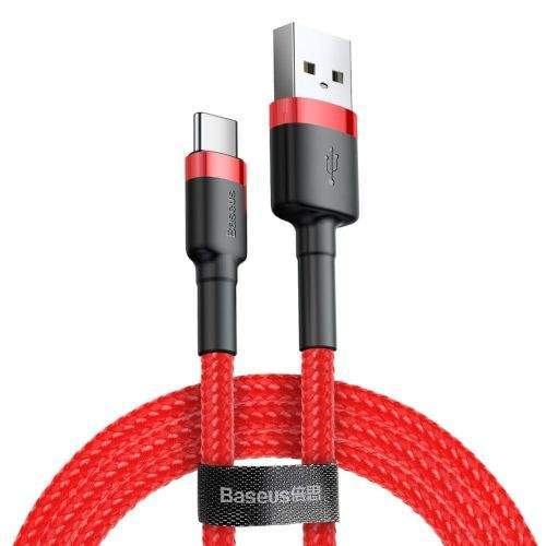 BASEUS Cafule kabel USB / USB Type-C QC 3.0 2m, červený