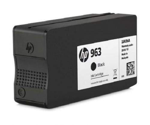 HP 963 Black Ink Cartridge - 1000 stran pro OJ 9010, 9013,9020