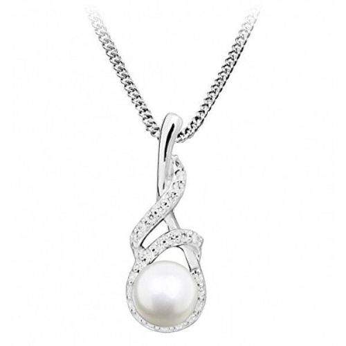 Silver Cat Něžný náhrdelník s perlou a zirkony SC413 stříbro 925/1000