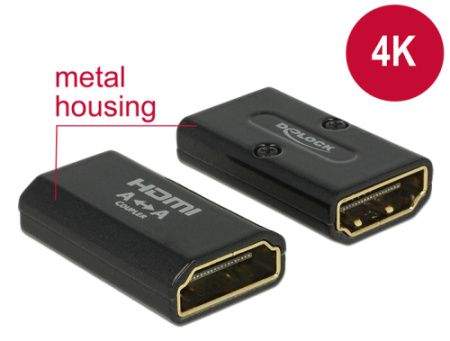 DELOCK 65659 Delock adapter HDMI(F)->HDMI(F) High Speed HDMI with Ethernet 4k