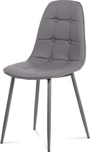 ART Jídelní židle, šedá ekokůže, kov antracit CT-393 GREY Art