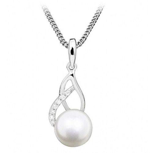 Silver Cat Něžný náhrdelník s perlou a zirkony SC404 stříbro 925/1000