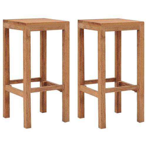 shumee Barové stoličky 2 ks masivní teakové dřevo