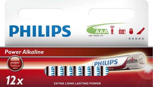 Philips baterie AAA Power Alkaline - 12ks