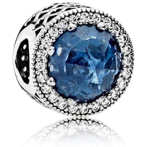 Pandora Luxusní korálek s tmavě modrým krystalem 791725NMB stříbro 925/1000