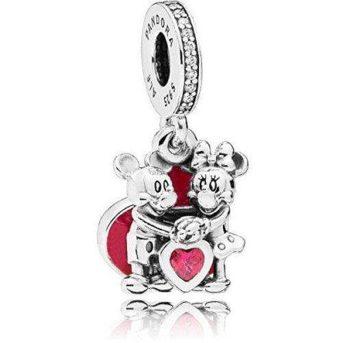 Pandora Romantický přívěsek Láska Mickeyho a Minnie 797769CZR stříbro 925/1000