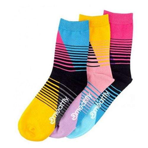 MEATFLY 3 PACK - ponožky Color Scale socks - S19 Multipack (Velikost 36-39)