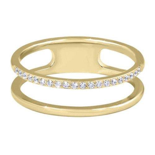 Troli Dvojitý minimalistický prsten z oceli Gold (Obvod 50 mm)