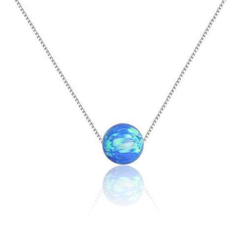 JVD Stříbrný náhrdelník s modrým opálem SVLN0166XF6O300 stříbro 925/1000
