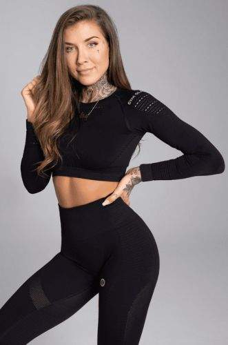 Gym Glamour Crop-Top All Black XS