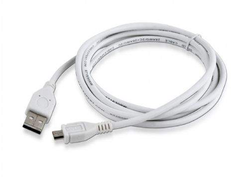 GEMBIRD Kabel USB A-B micro, 1,8m, 2.0, bílý high quality