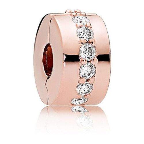 Pandora Bronzový klip s kamínky 781972CZ stříbro 925/1000