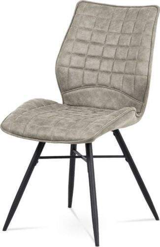 ART Jídelní židle, lanýžová látka vintage, kov černý mat HC-444 LAN3 Art