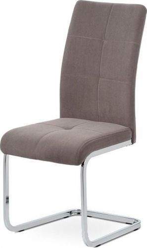 ART Jídelní židle, lanýžová sametová látka, kovová pohupová chromovaná podnož DCL-440 LAN4 Art