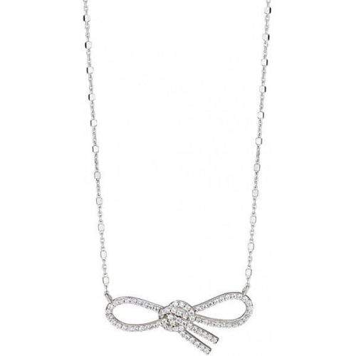 Morellato Stříbrný náhrdelník s třpytivou mašličkou 1930 SAHA03 stříbro 925/1000