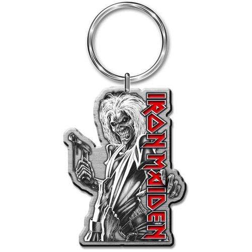 CurePink Přívěsek na klíče Iron Maiden: Killers (3 x 5 cm) kovový