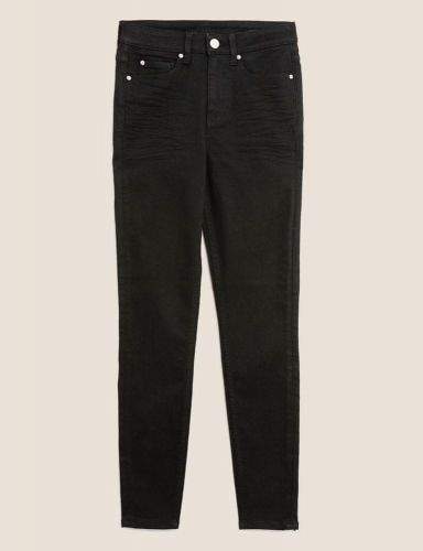 Marks & Spencer Přiléhavé džíny Ivy se strečem černá 40 Regular