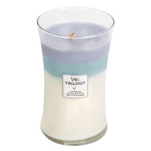 Woodwick vonná svíčka Trilogy, Uklidňující ústup 609 g