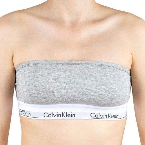 Calvin Klein Dámská podprsenka bandeau šedá (QF5295E-020) - velikost M