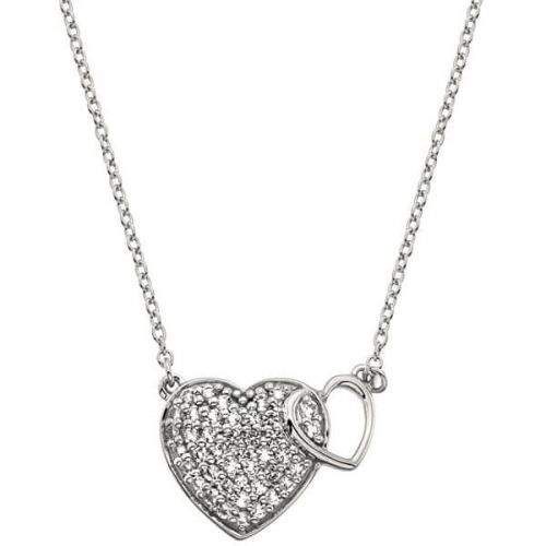 Hot Diamonds Stříbrný náhrdelník s pravým diamantem Flora DP730 stříbro 925/1000