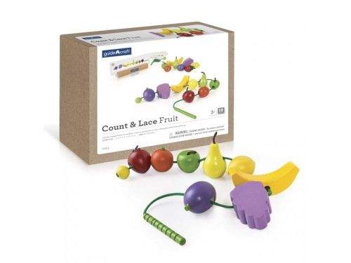 GuideCraft Počítání a navlékání ovoce (Count and lace fruit)