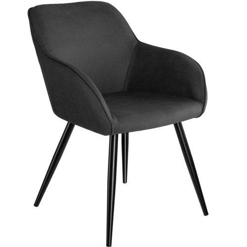 tectake Židle Marilyn Stoff - antracit-černá