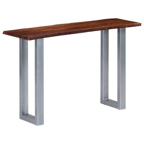 shumee Konzolový stolek 115 x 35 x 76 cm akáciové dřevo a železo