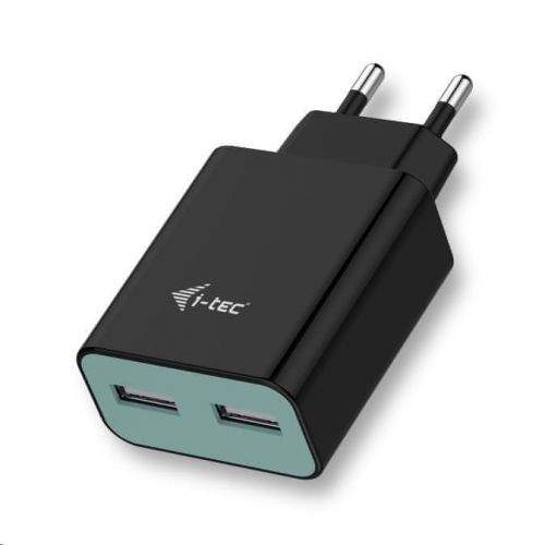 I-TEC USB Power Charger 2 Port 2.4A, černá CHARGER2A4B
