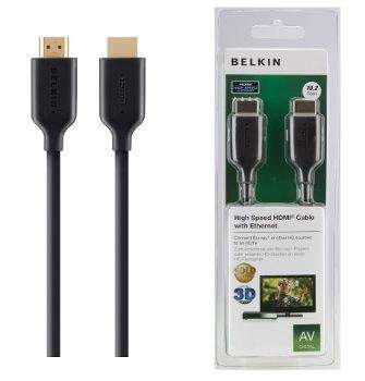 Belkin kabel HDMI HighSpeed 3D s Ethernetem,4K, zlacený - 2m