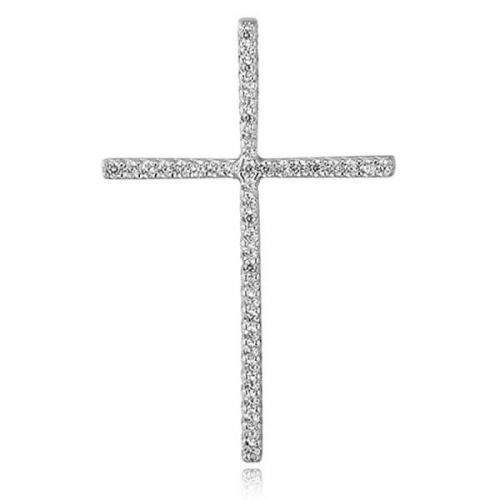 Beneto Stříbrný přívěsek se zirkony Křížek AGH590 stříbro 925/1000