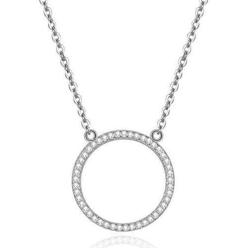 Beneto Stříbrný náhrdelník s kruhovým přívěskem AGS1224/47 stříbro 925/1000