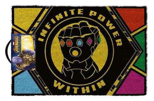CurePink Rohožka Avengers: Infinty Power (60 x 40 cm) multicolor