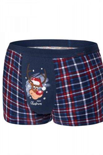 Cornette Pánské boxerky 007/57 Reindeer + Ponožky Gatta Calzino Strech, tmavě modrá, M