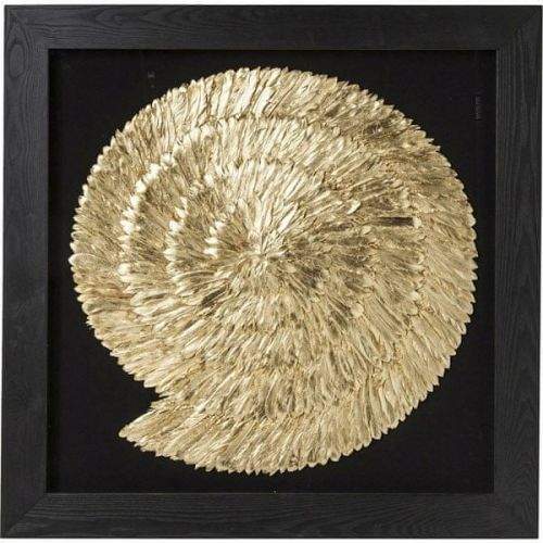 KARE Dekorativní rámeček Golden Snail 120x120 cm