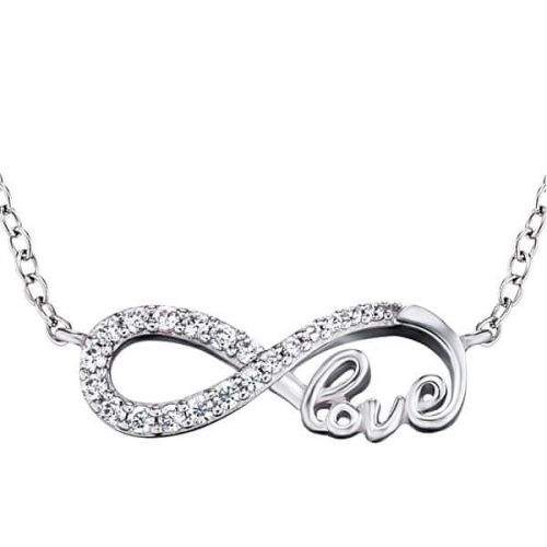 Engelsrufer Stříbrný náhrdelník Infinity se zirkony ERN-LILINF-LOVE stříbro 925/1000