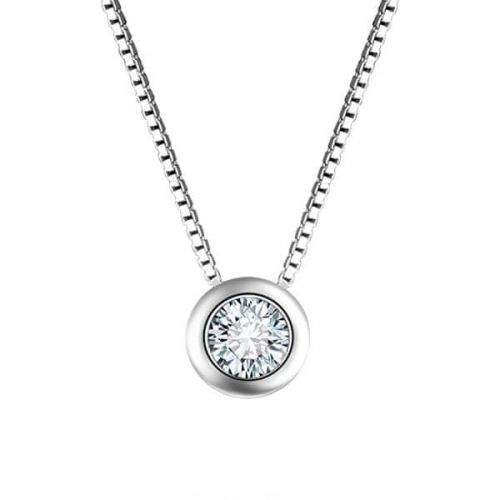 Beneto Stříbrný náhrdelník se zirkonem AGS56/47 stříbro 925/1000