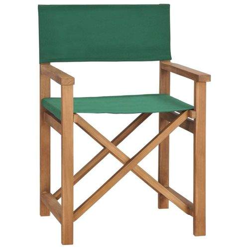 shumee Režisérská židle masivní teak zelená