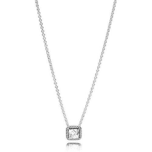 Pandora Luxusní náhrdelník s třpytivým přívěskem 396241CZ-45 stříbro 925/1000