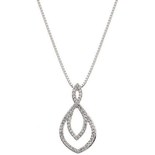 Hot Diamonds Stříbrný náhrdelník s pravým diamantem Lily DP733 stříbro 925/1000