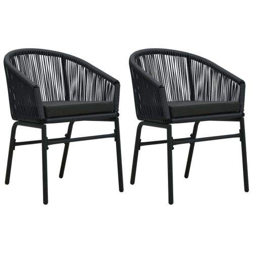 shumee Zahradní židle 2 ks černé PVC ratan