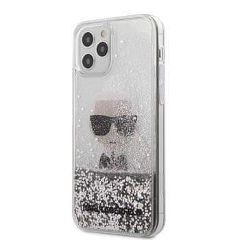 Karl Lagerfeld KLHCP12LGLIKSL Karl Lagerfeld Liquid Glitter Iconic Kryt pro iPhone 12 Pro Max 6.7 Silver