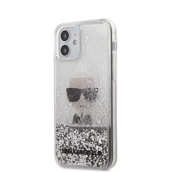 Karl Lagerfeld KLHCP12SGLIKSL Karl Lagerfeld Liquid Glitter Iconic Kryt pro iPhone 12 mini 5.4 Silver