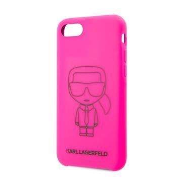 Karl Lagerfeld KLHCI8SILFLPI Karl Lagerfeld Silikonový Kryt Ikonic Kryt pro iPhone 8/SE2020 Pink