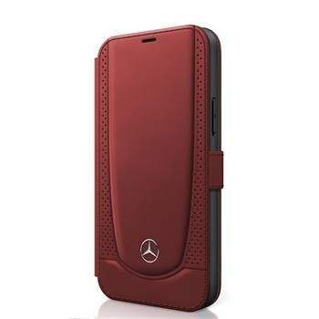 MERCEDES MEFLBKP12LARMRE Mercedes Perforated Leather Book Pouzdro pro iPhone 12 Pro Max 6.7 Red