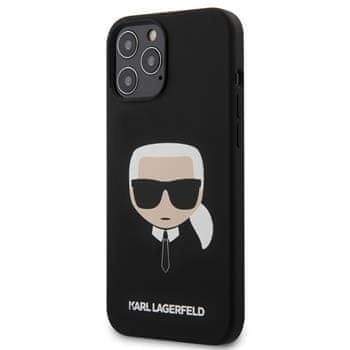 Karl Lagerfeld KLHCP12LSLKHBK Karl Lagerfeld Head Silikonový Kryt pro iPhone 12 Pro Max 6.7 Black