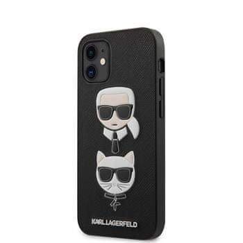 Karl Lagerfeld KLHCP12SSAKICKCBK Karl Lagerfeld Saffiano K&C Heads Kryt pro iPhone 12 mini 5.4 Black