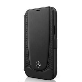 MERCEDES MEFLBKP12LARMBK Mercedes Perforated Leather Book Pouzdro pro iPhone 12 Pro Max 6.7 Black