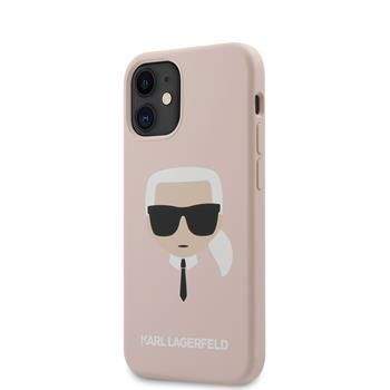 Karl Lagerfeld KLHCP12SSLKHLP Karl Lagerfeld Head Silikonový Kryt pro iPhone 12 mini 5.4 Light Pink
